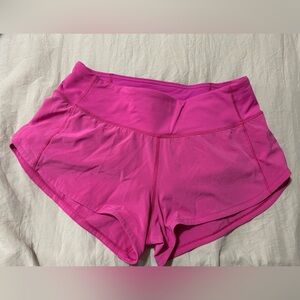Lululemon Speed Up Shorts size 2 Sonic Pink 2.5 inch